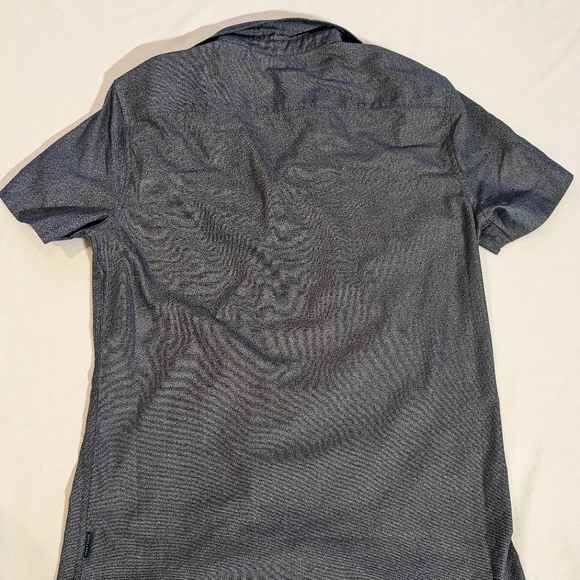 Perry Ellis Blue Button-Up Short Sleeve Shit, Slim Fit, Size S - Picture 9 of 15